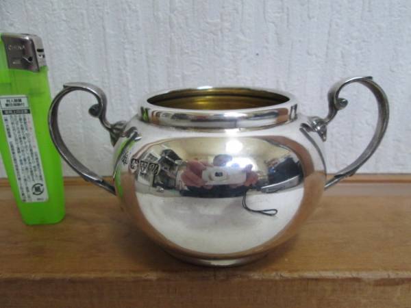 純銀 イギリス製 シュガーポット １９２０年 １１１．２g