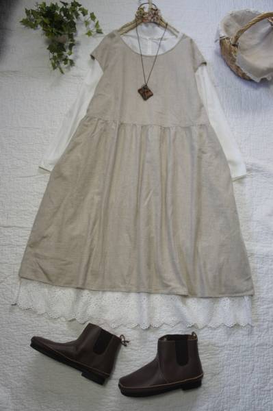 ｓｍ２★USED★人気＊後ろレースの可愛いノースリーブワンピース