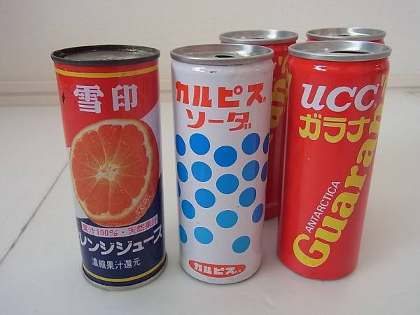 昭和レトロ 缶ジュース 空き缶 UCC ガラナ POKKA カルピス(ドリンク