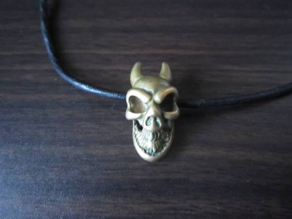 貴重 ビルウォールレザー SKULL デーモン スカル ペンダント BWL