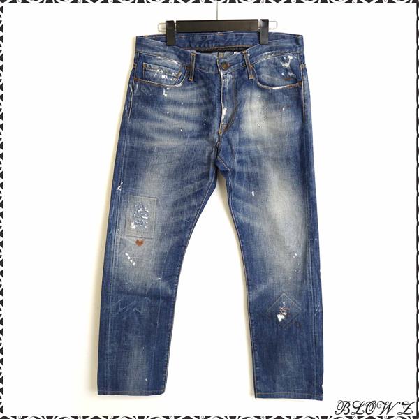 【中古】REIGN(レイン) ペンキ加工デニムパンツ【60B15】-01
