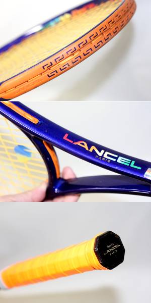 ランセル】テニスラケットケース付きグリップ巻変え済 中古品 ランセル】テニスラケットケース付きグリップ巻変え済 中古品