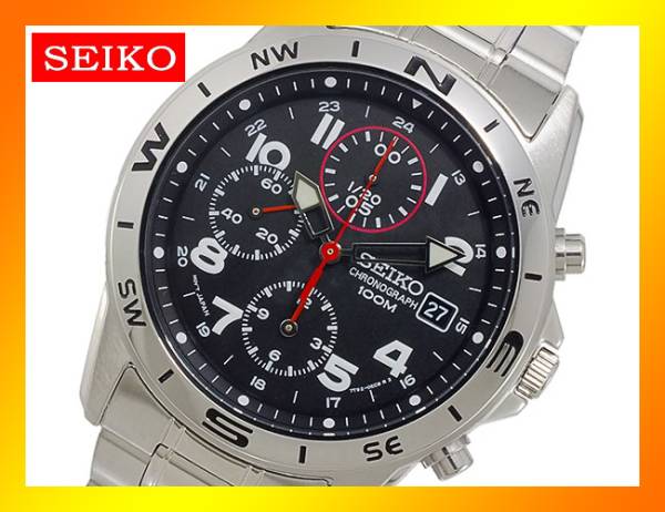 新品 セイコー クロノグラフ メンズ腕時計 SND375P1 逆輸入品 a