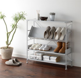 無印良品 スチールユニットシェルフ 追加棚斜めタイプ 幅84cm(無印良品
