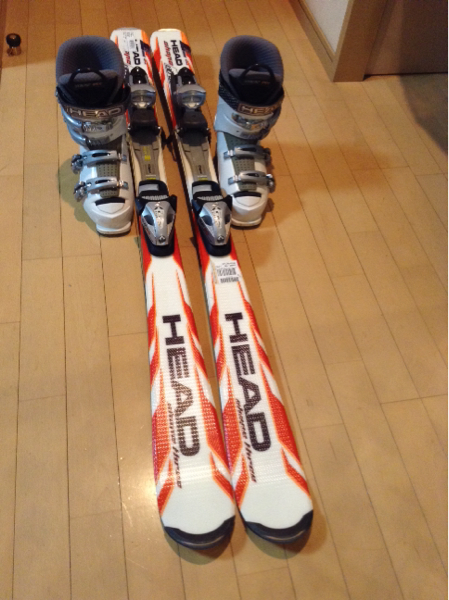 【中古】スキーセット HEAD 24~24.5／130cm カービング