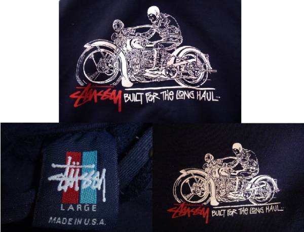 old stussy ハーレーマン パーカー　USA製 希少 USA製】OLD STUSSY / ハーレー バイクマン パーカー L 【公式通販】