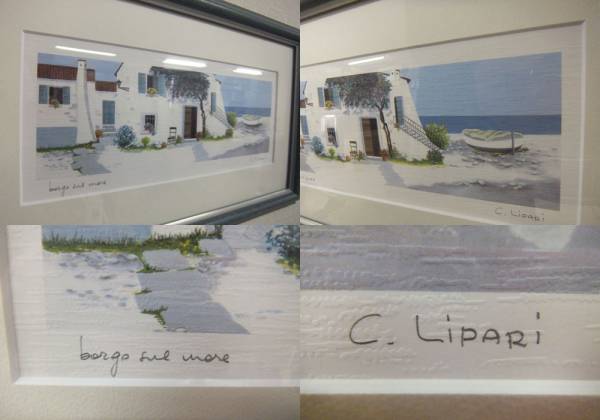 ☆絵画 イタリア C. Lipari リパリ 在銘作家 作者不明☆(自然、風景画