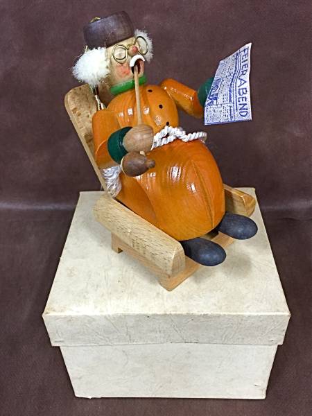 ビンテージ Erzgebirger German Smoker， Grandpa in Rocker お香