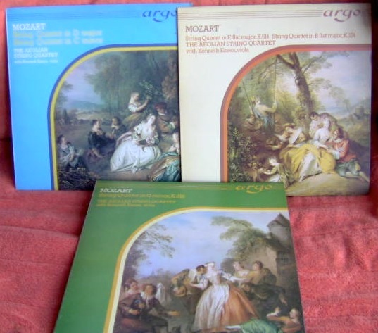 エオリアン四重奏団 エセックス モーツァルト/五重奏 argo 3LP