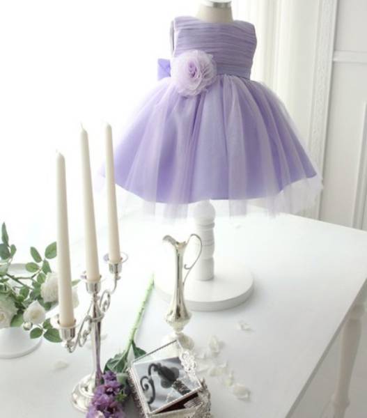 C002 送料無料♪エレガント紫色子供ドレス/ワンピース-④120cm