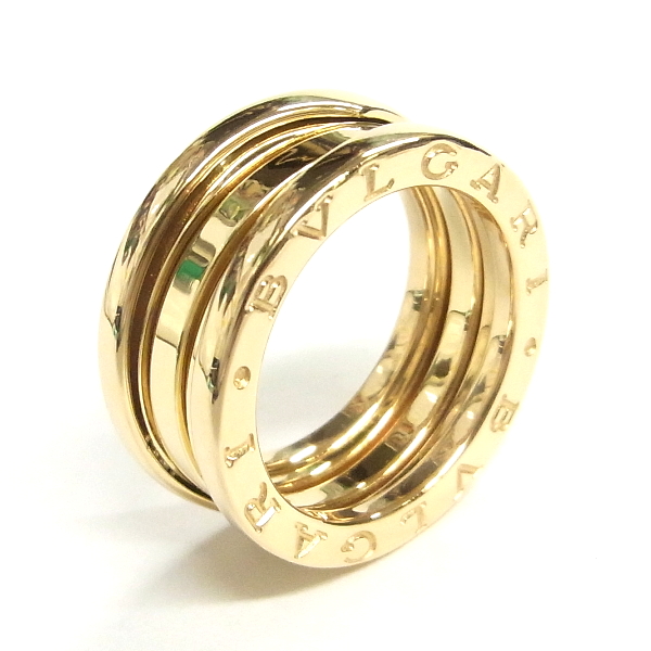 ブルガリ B-ZERO1 リング K18YG 3バンド #51 極美品 仕上済