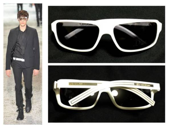 本物名作 Dior HOMME ディオールオム サングラス 白