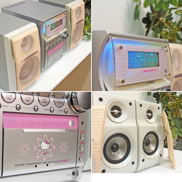 1円～ Victor ハローキティコラボマイクロコンポ KT-UX7 Junk品(MD