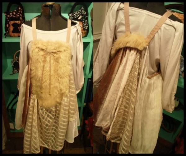 新品◆11AW あちゃちゅむ マルチ切り替えタックワンピース36◆