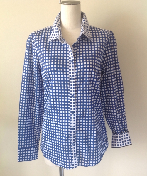 TommyHilfiger新品XL♪青X白ツートンチェックカジュアルシャツ