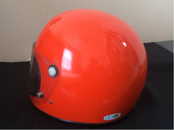 70年代マルシン工業ビンテージヘルメット橙旧車族ヘルZ1Z2CBXRD(L