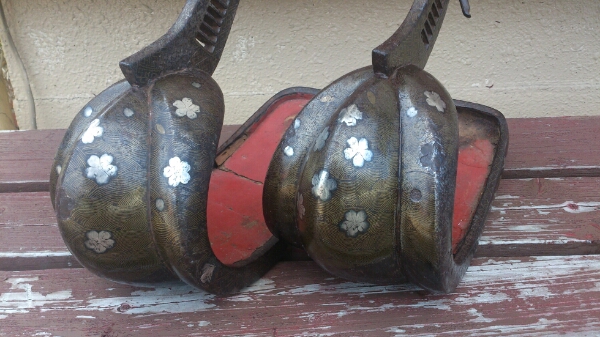 ■■銀真鍮像巌鐙■■武具甲冑鎧兜