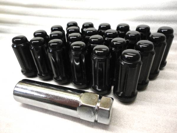 ☆ブラック☆小径ナット 24本セット M14×P1.5 異型 ロック