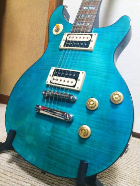 ジャンク epiphone tak dc aqua blue gibsonヘッド改造(エピフォン