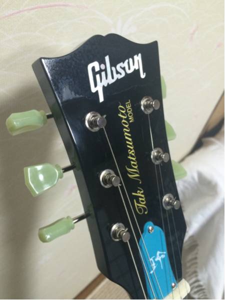 ジャンク epiphone tak dc aqua blue gibsonヘッド改造(エピフォン