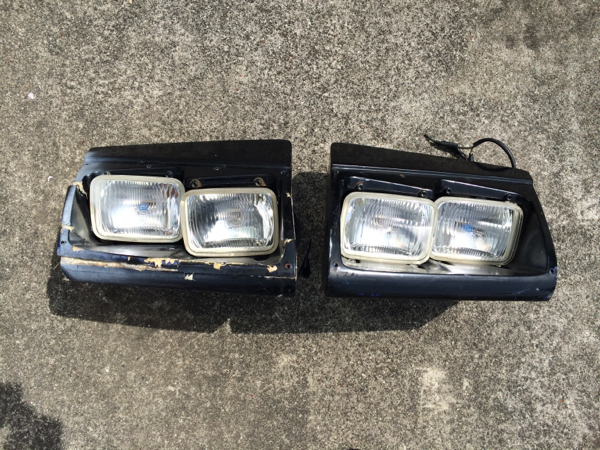 180SX アブフラッグ 角目4灯ライトキット ジャンク レア(ヘッドライト