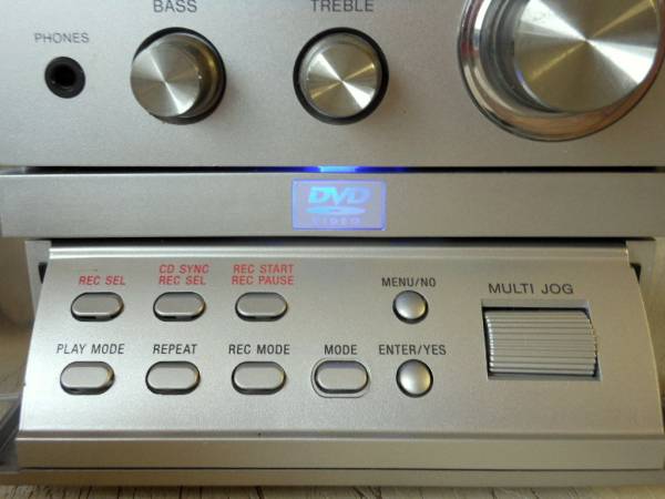 ジャンク】aiwa DVD/MD/TAPEコンポ XR-MJ3DVD 管理F-207(DVDコンポ