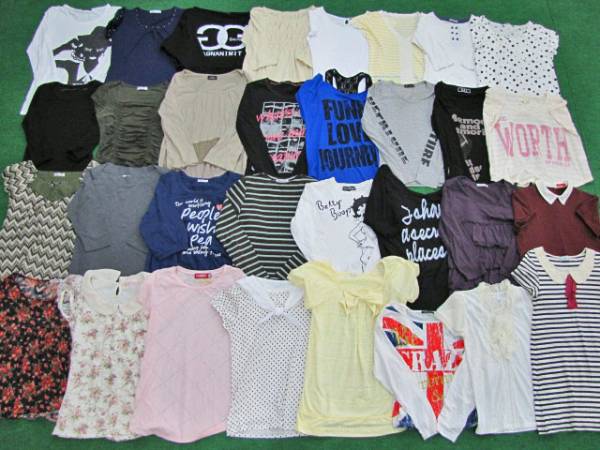 A400福袋(M)カットソーなど100枚セットまとめ売り/ブランド込