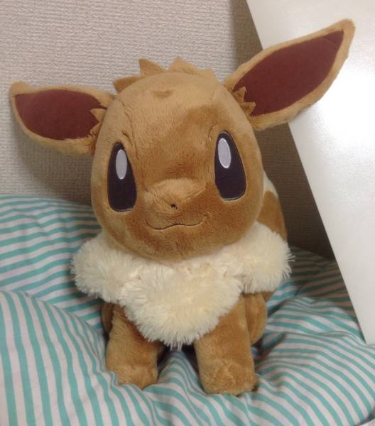 やや改造☆ ポケモン I LOVE EIEVUI HQぬいぐるみ イーブイ 美品