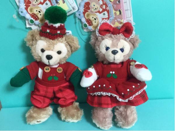 ☆クリスマス2013☆ぬいぐるみバッジ ダッフィー&シェリーメィ