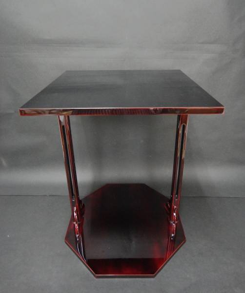 【美品】「母」輪島塗 淡々斎好 寿棚 芳斎 共箱 組立式 茶道具 （402Ｂ） 閑寂堂】茶道具 輪島塗宗芳作『寿棚』淡々斎好写 共箱 美品□(漆芸