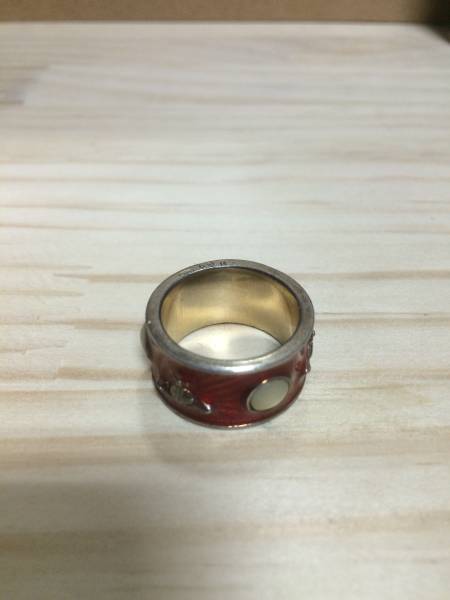 中古　Vivienne Westwood キングリング 赤×金