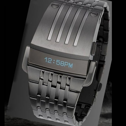 ☆新品送料無料☆デジタルメンズフルスチールLEDウォッチ男性☆