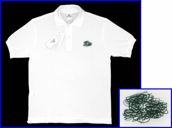 ラコステLACOSTE×PeterSaville80周年限定モデルポロシャツ白3/M