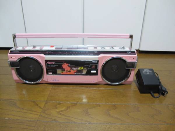 SANYOサンヨー おしゃれなテレコ MR-U4SS ピンク(ジャンク)(ラジカセ