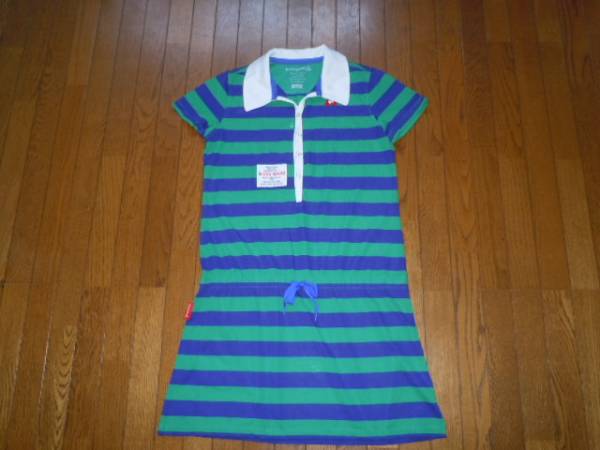 新品lecoqsportif ルコックゴルフ ワンピースボーダーLボタン