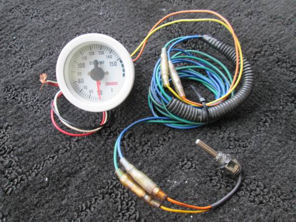 ☆動動確認済 大森 OMORI 電子式 油温計 オオモリ 旧車 ホワイト