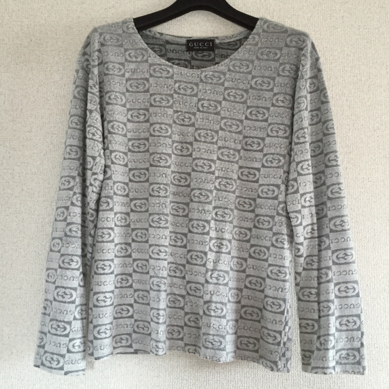 GUCCIグッチレディースロゴ長袖カットソーイタリア製