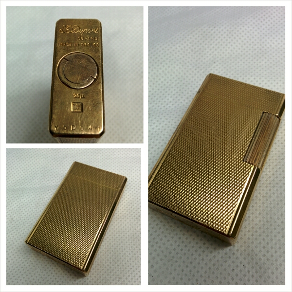 S.T Dupont ガスライター 20u 金メッキ フランス製 一応ジャンク 