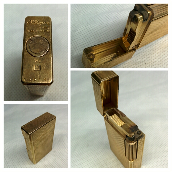 S.T Dupont ガスライター 20u 金メッキ フランス製 一応ジャンク 