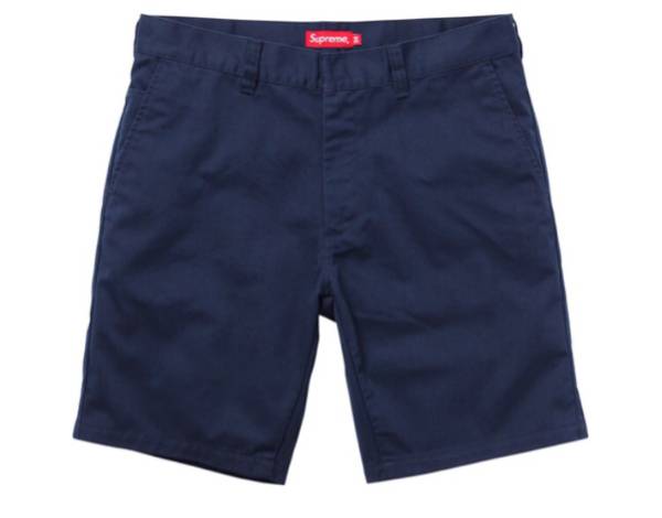 新品 15SS Supreme Work Short 30 Navy ショーツ Chino 完売!!!!