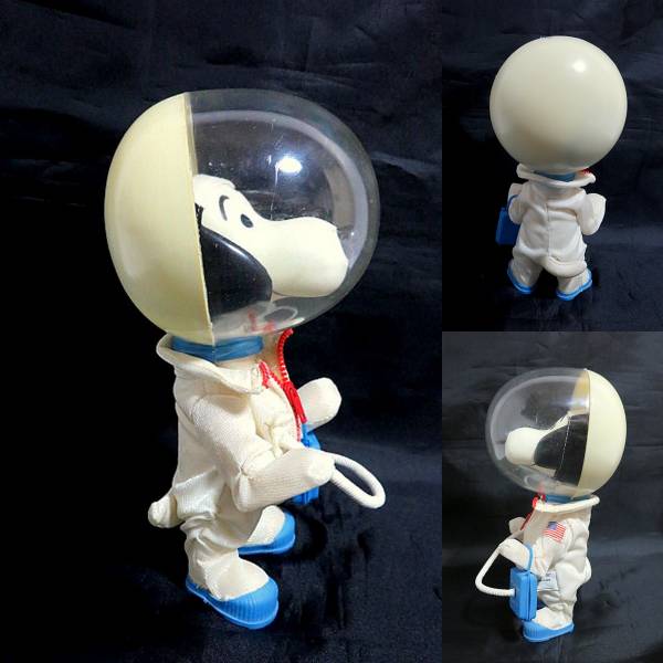 ビンテージ スヌーピー アストロノーツ ソフビ 宇宙服フィギュア 