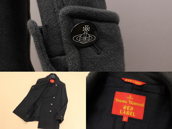 □ヴィヴィアンウエストウッド RED LABEL/オーブ釦 Pコート 2 Vivienne 