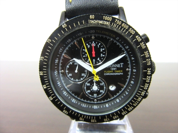 GUIONNET/ギオネ 1991フライトタイマー クロノ BR1000時計☆5059  