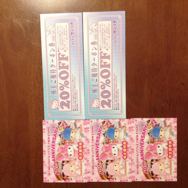 サンリオピューロランド優待券3枚＋20%割引券