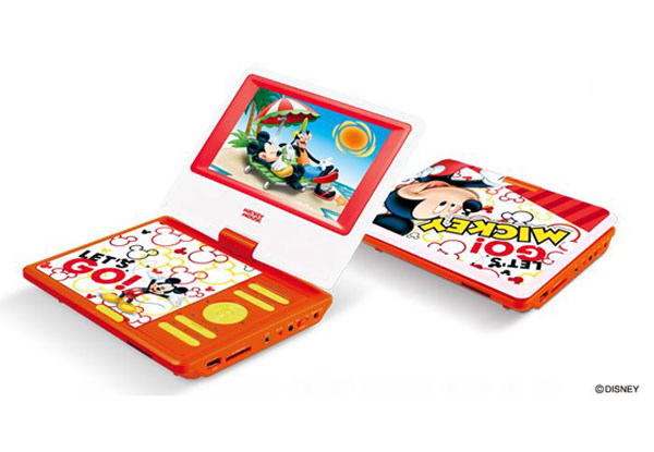 ディズニー ミッキー 7インチ ポータブルDVDプレーヤー DY-MC700の入札