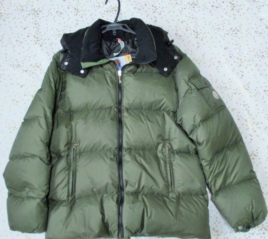 ダウンジャケット バジーレ モンクレール 茶タグ - MONCLER カーキ 