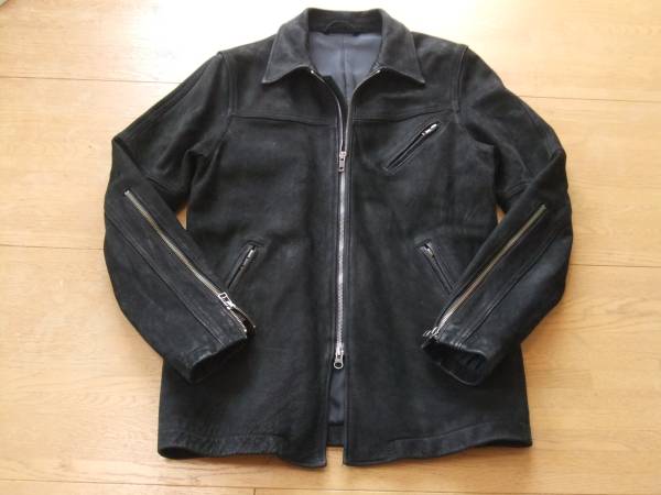 美品 ロストコントロール ヌバック レザー ライダースジャケット