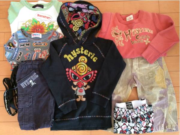 ヒスミニ★パーカーロンTパンツまとめ売★豪華8点セット総柄100