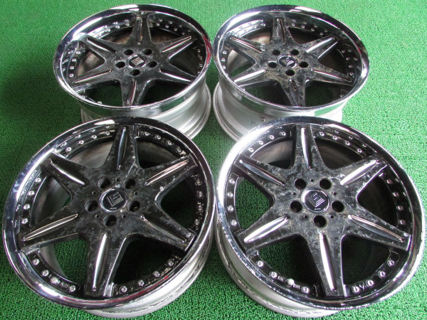 ★WORK LS406 3PS (F)8.5J+41 (R)9.5J+38 VIPカーカスタム仕様に