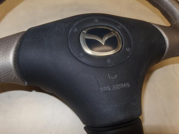 マツダNBロードスター純正OPナルディステアリング 銀/黒 マツダ